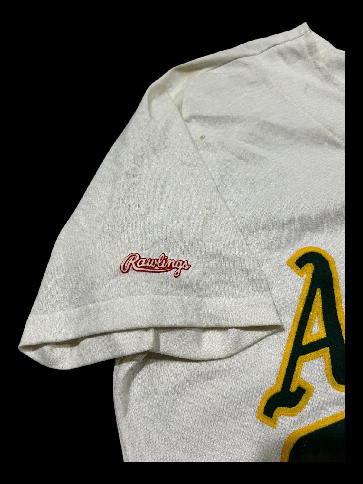 MLB × NFL × Vintage 1990s Oakland A's Athletic Rawling MLB Baseball Jersey Size US M / EU 48-50 / 2 - 4 Thumbnail