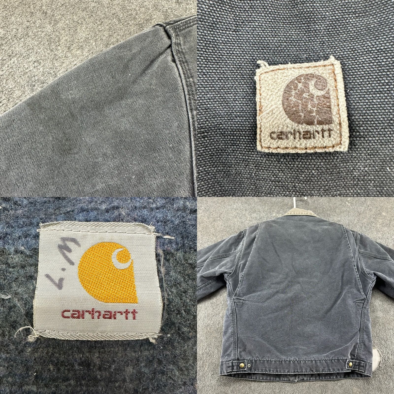 Carhartt VINTAGE Carhartt Jacket Mens M Gray 90s USA J97 PTL USA Bomber Lined Canvas Coal Gray Coat Size US M / EU 48-50 / 2 - 8 Thumbnail