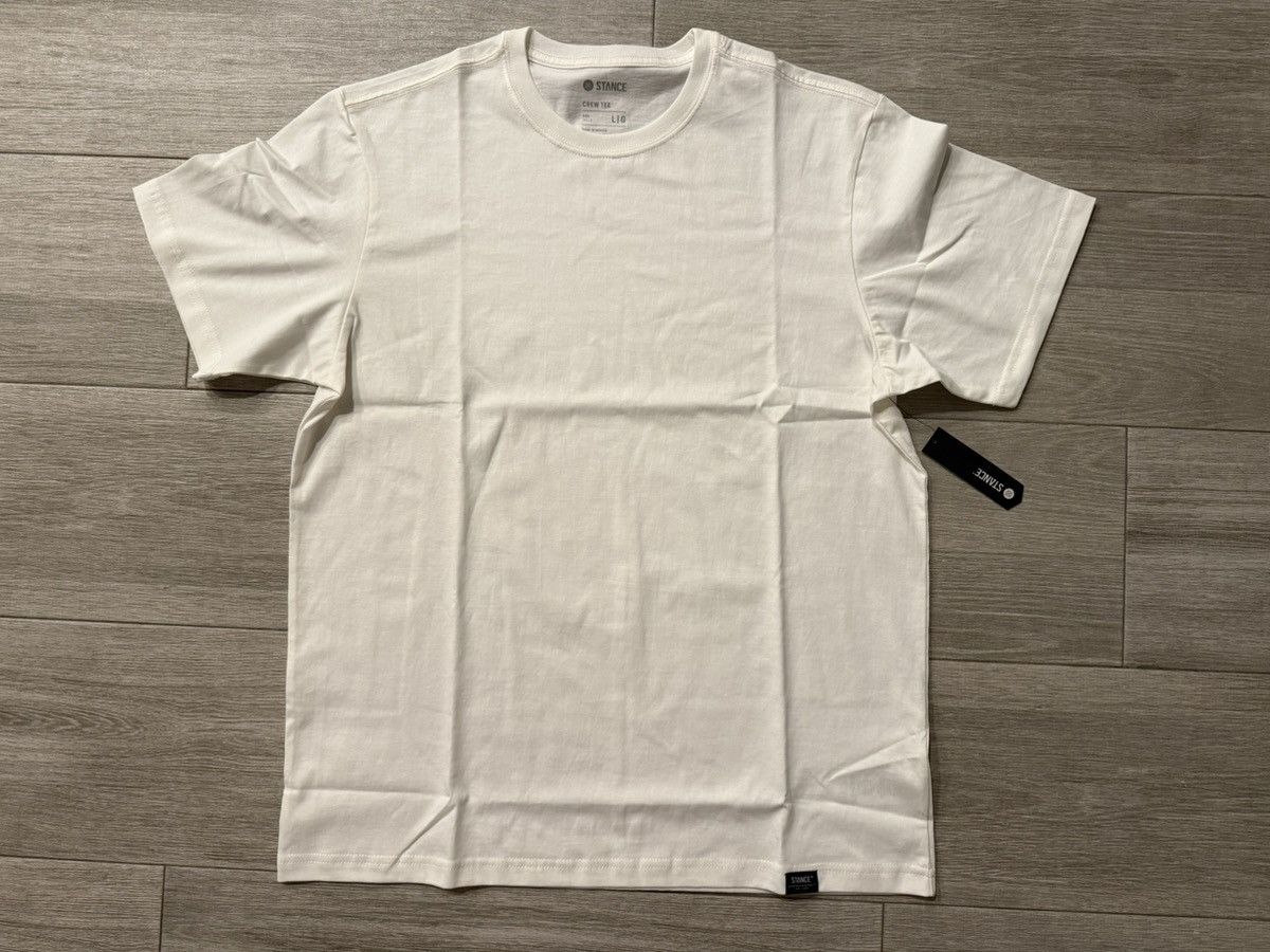 Stance Socks Stance All Day Crew Neck Tee T-Shirt Cream Size L Large New Size US L / EU 52-54 / 3 - 1 Thumbnail