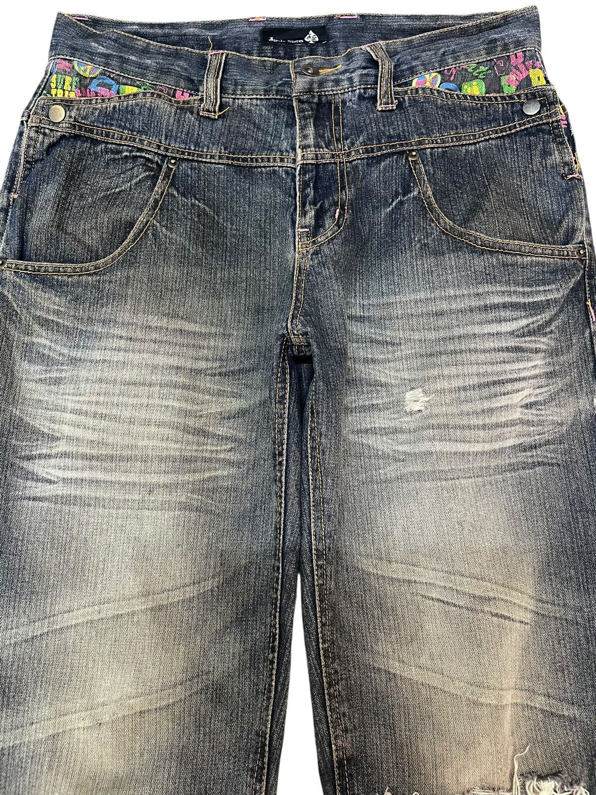 Beauty Beast Vintage Jungle Storm Unique Pocket Surf Style Denim Size US 33 - 4 Thumbnail