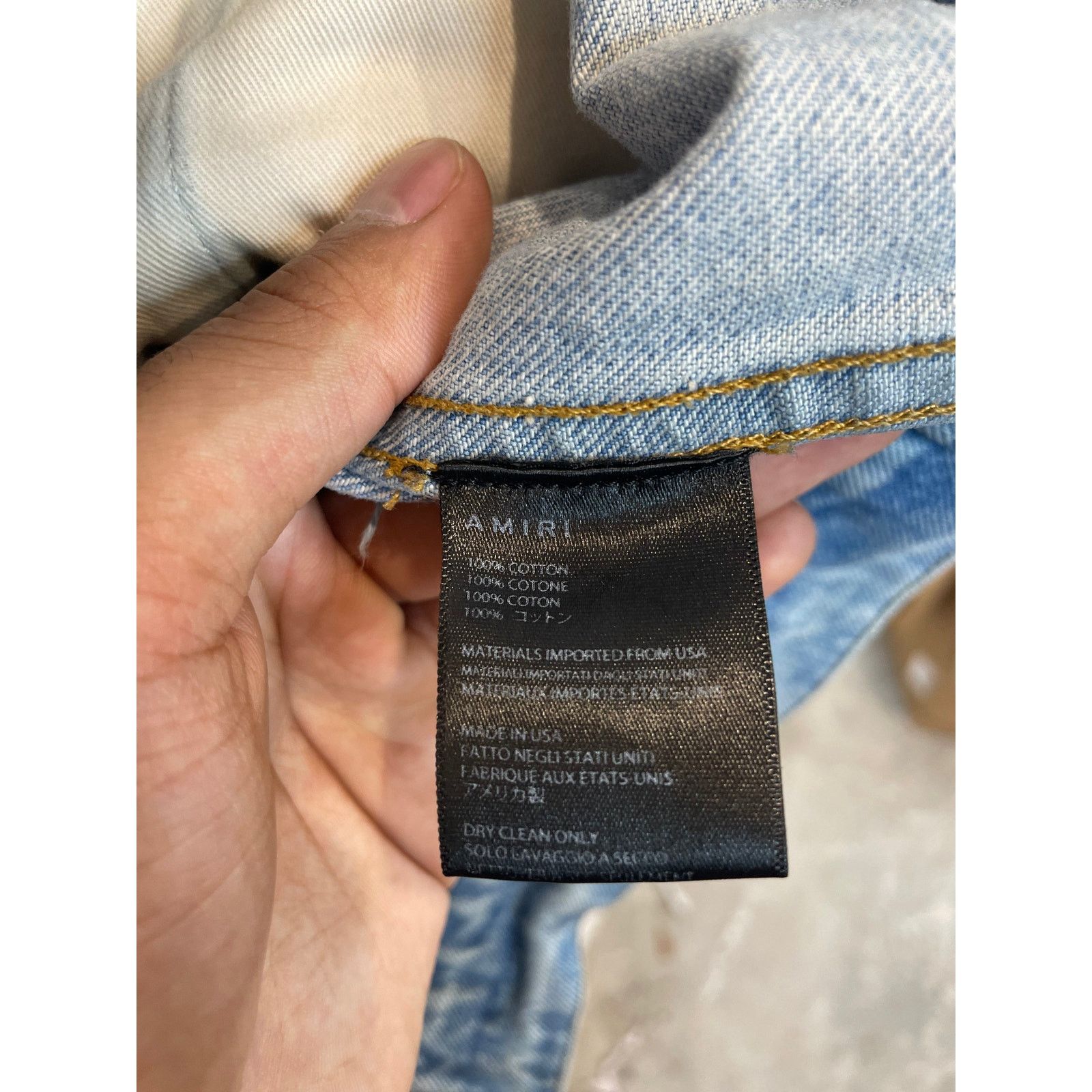 Amiri Amiri MX2 Jean Jacket Light Wash Marble Used Medium Size US M / EU 48-50 / 2 - 3 Thumbnail