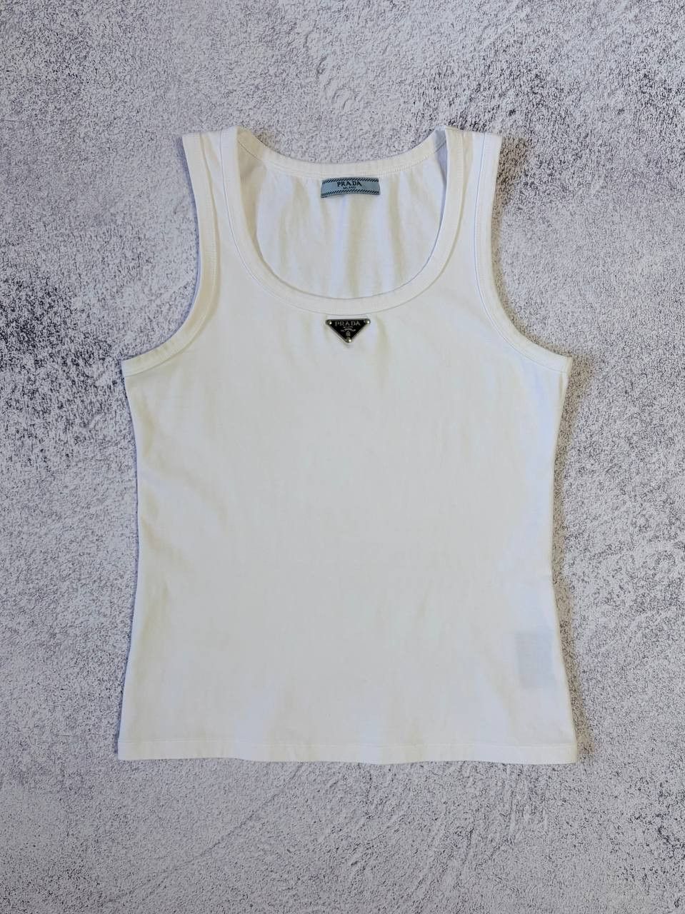 Prada Prada Milano Triangle Logo Cotton Tank Top Size S / US 4 / IT 40 - 1 Thumbnail