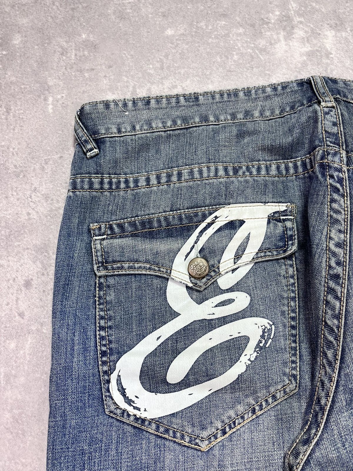 Ecko Unltd. Crazy 2000s Ecko Unltd. Grafitti Printed Flaps Baggy Jeans Size US 40 / EU 56 - 8 Thumbnail