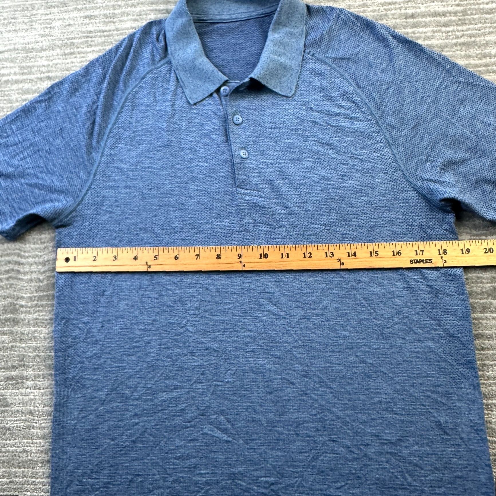 Lululemon Lululemon Polo Shirt Mens Medium Blue Metal Vent Tech Performance Top Size US M / EU 48-50 / 2 - 7 Thumbnail