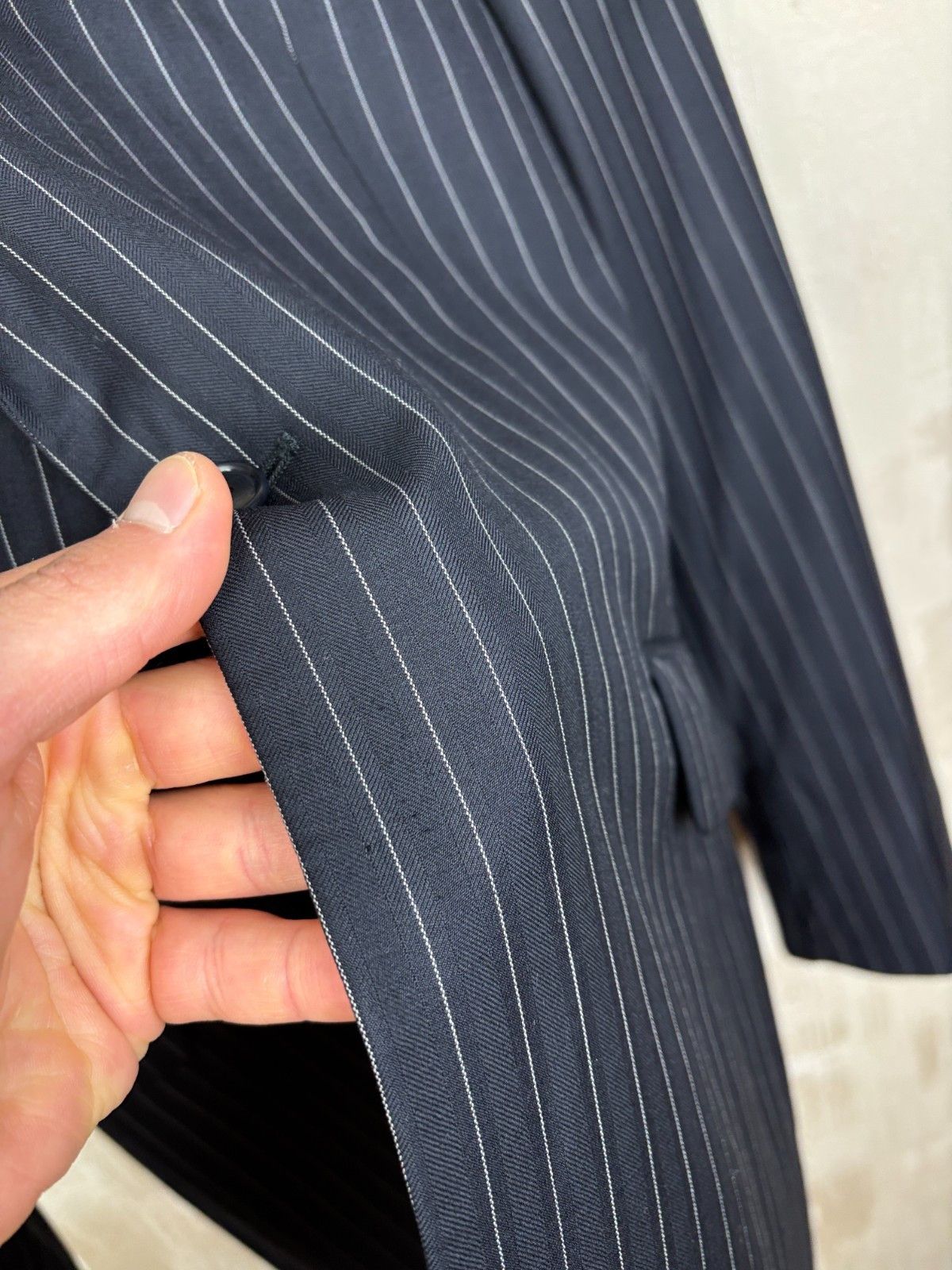 Other UK Holland Esquire Striped Wool Blazer Long UK 40" 112 cm EU 50 Size 40L - 10 Thumbnail