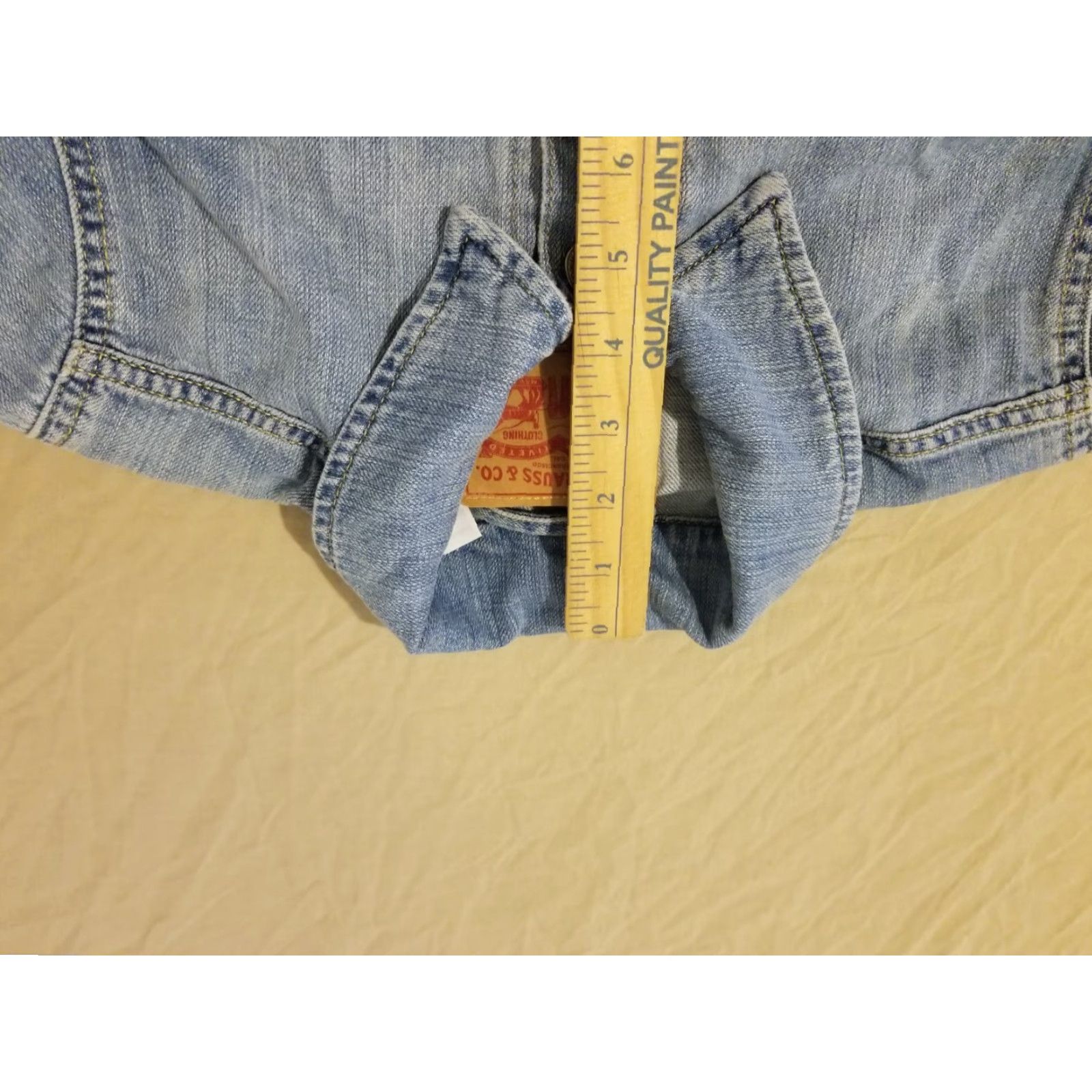 Levi's VINTAGE Womens Levi's Denim Jacket S Small Blue Cotton Jeans Stretch Jacket Shirt Womens (adjust to category) Size 28" / US 6 / IT 42 - 5 Thumbnail