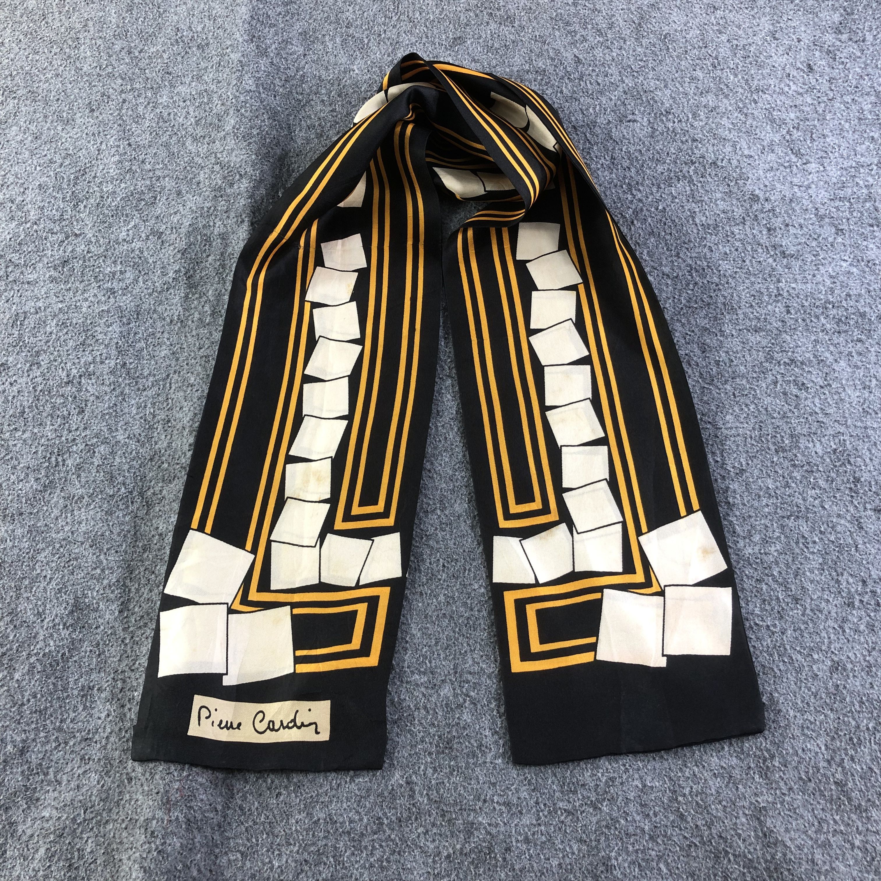 Pierre Cardin Vintage Pierre Cardin Abstract Silk Stole Silk Scarf M934 Size ONE SIZE - 1 Thumbnail