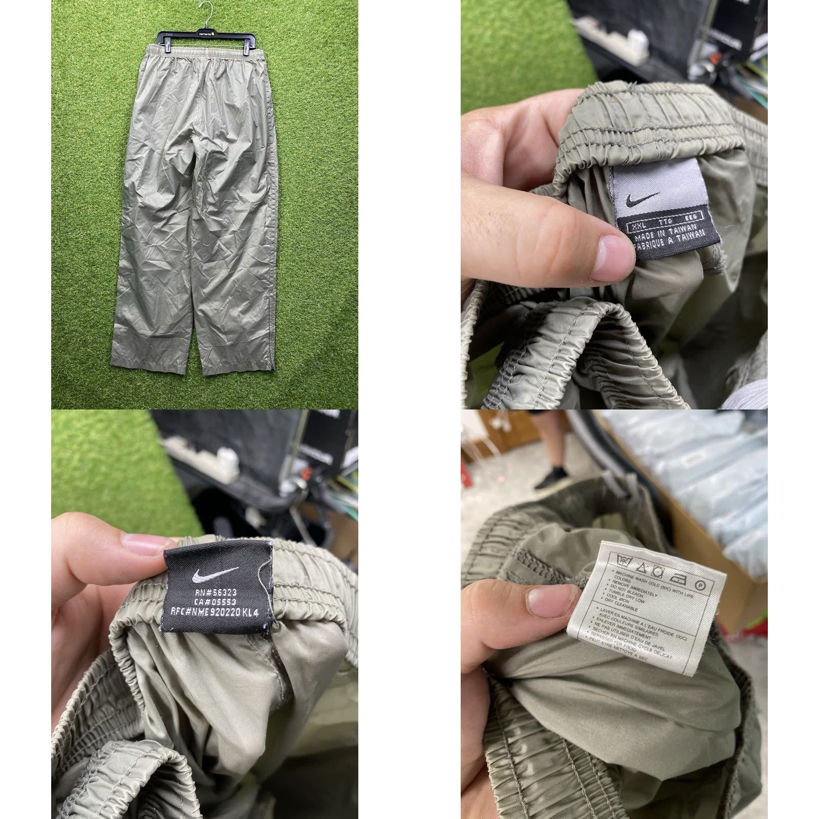 Nike Nike Trackpants Mens 2XL Olive Green Windbreaker Ankle Zip Lightweight Olive Green Nike Trackpants Mens 2XL Windbreaker Ankle Zip Lightweight Green Size US 39 - 8 Thumbnail