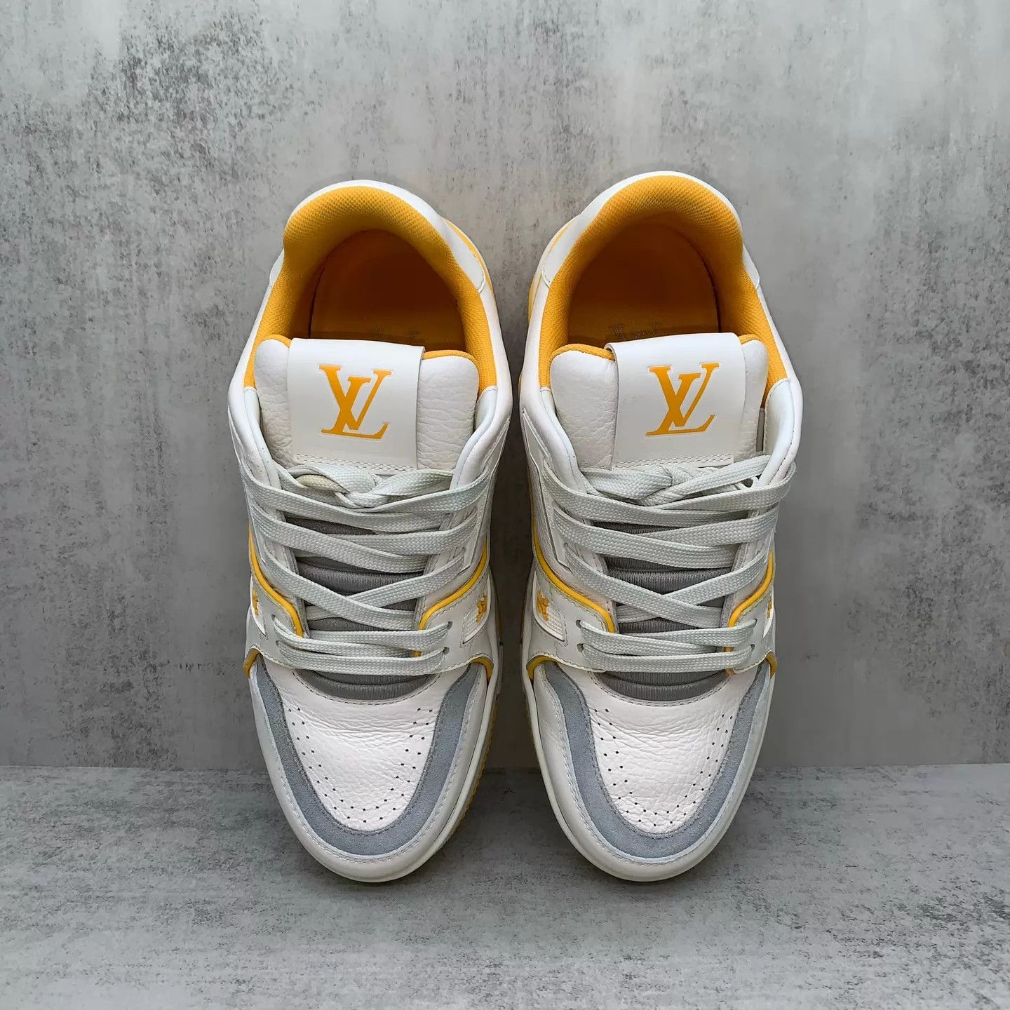 Louis Vuitton Lv Trainer White Yellow 36.5 98 New Size US 6 / IT 36 - 6 Thumbnail