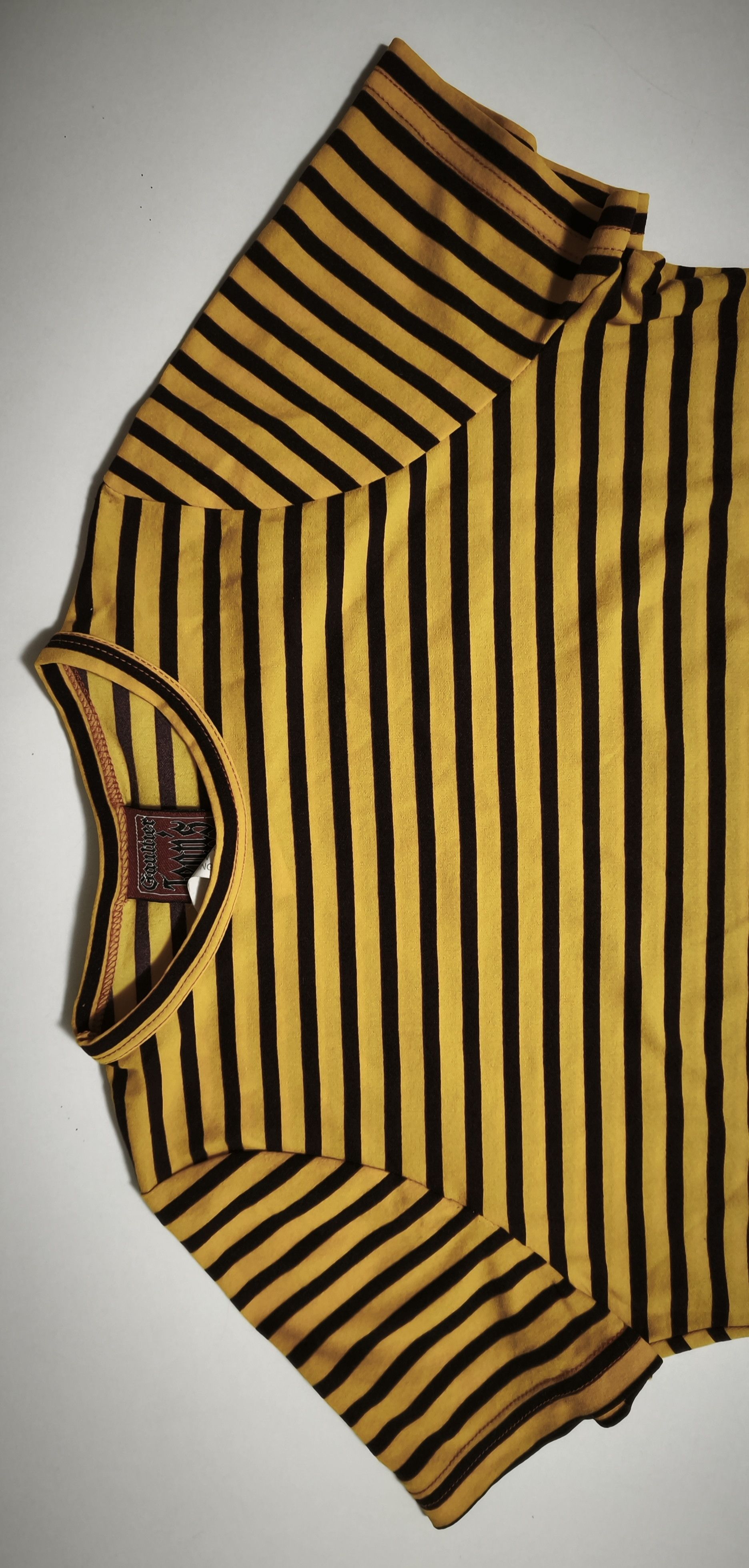 Jean Paul Gaultier Year: 1997 - Yellow and dark Brown stripes top Size S / US 4 / IT 40 - 21 Thumbnail