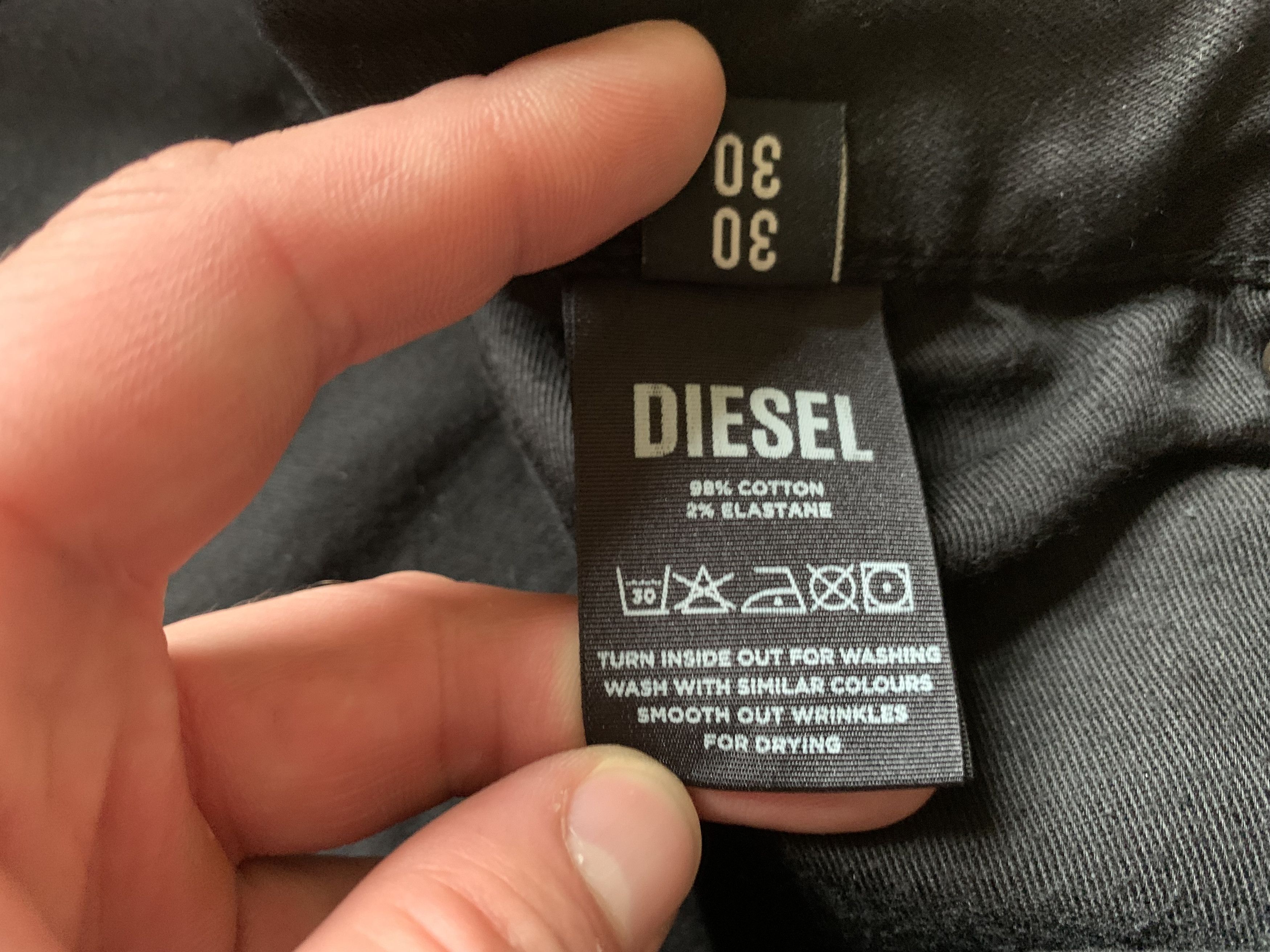 Diesel Diesel Straight Slim Black Jeans Size US 30 / EU 46 - 10 Thumbnail