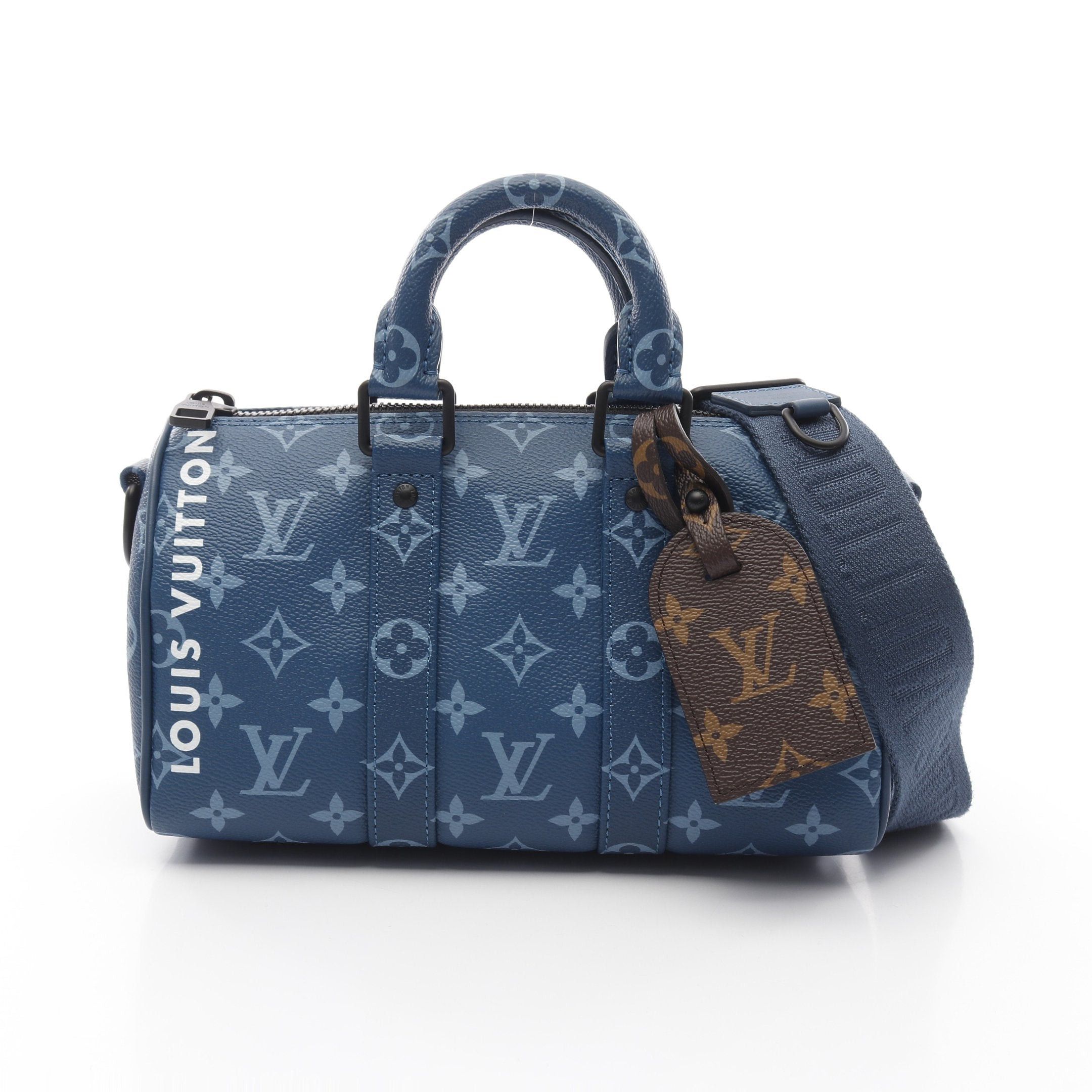 Louis Vuitton Louis Vuitton Keepall 25 Monogram Atlantic Handbag Blue Size ONE SIZE - 1 Thumbnail