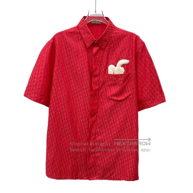 Dior Dior 23 red logo dark pattern jacquard full print mulberry Size US XXS / EU 40 - 1 Thumbnail