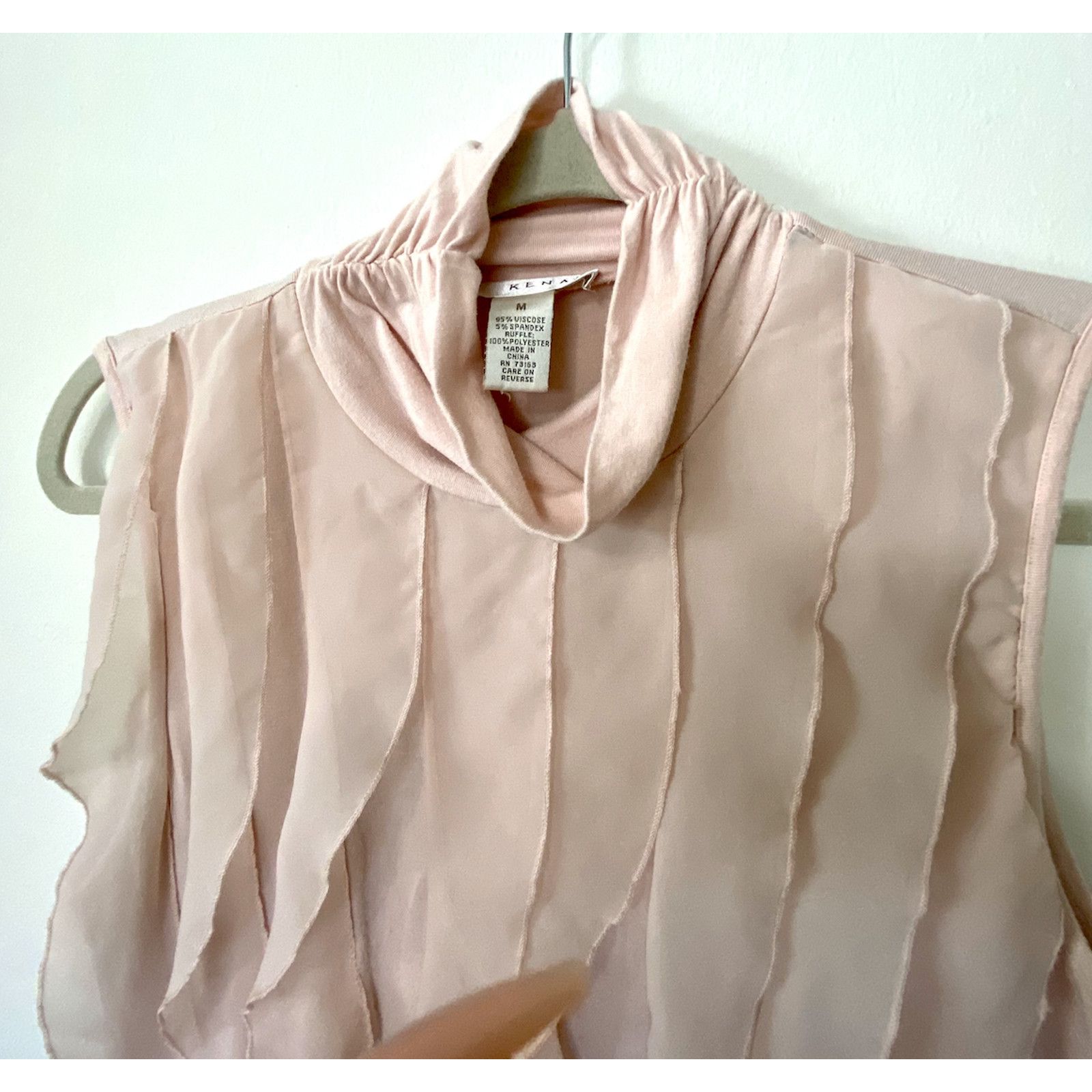 Other Kenar Blush Sleeveless Victorian Ruffle Front Blouse S Size S / US 4 / IT 40 - 3 Thumbnail
