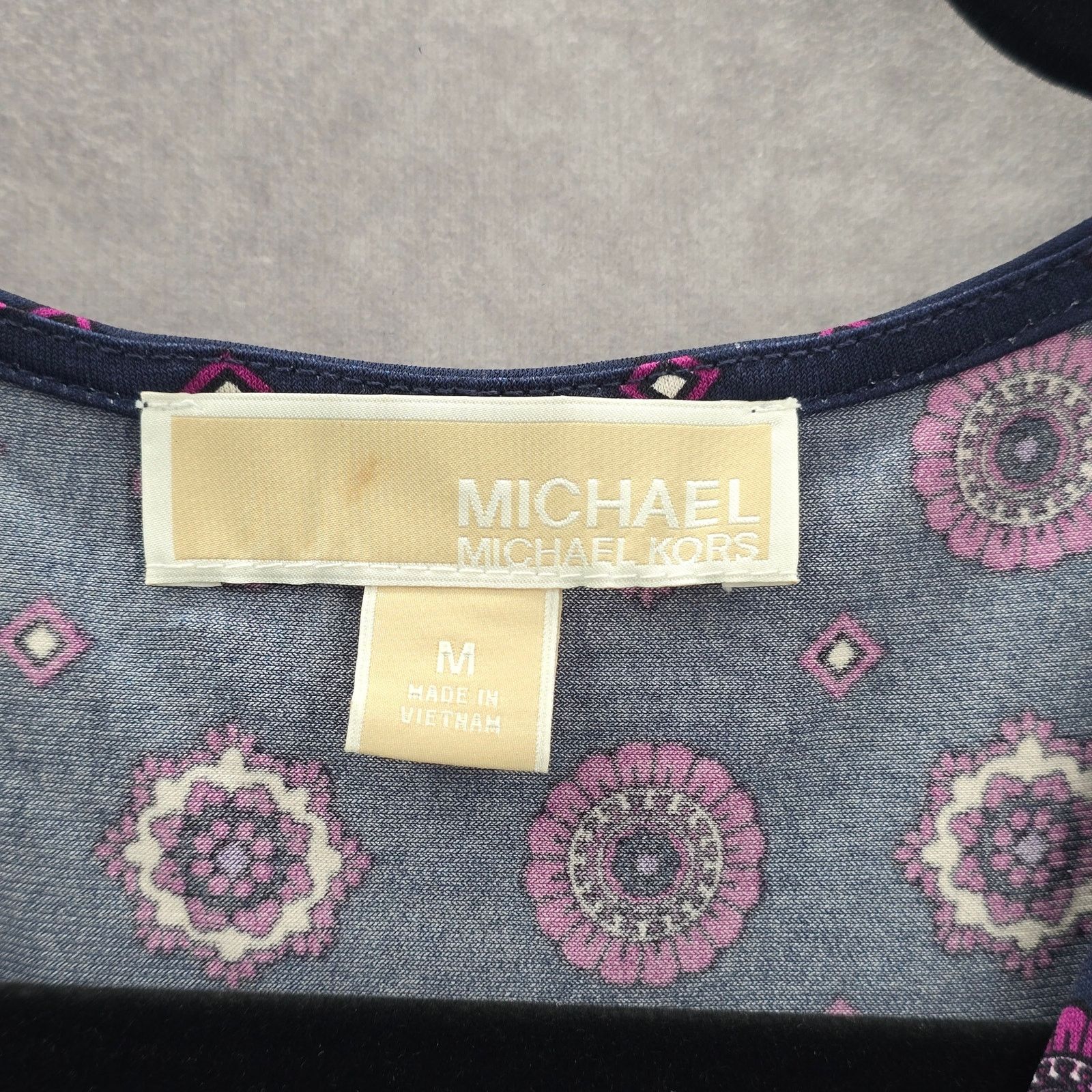 Michael Kors Michael Kors Purple Wrap Floral Sleeveless Buckle Medium Size M / US 6-8 / IT 42-44 - 5 Thumbnail