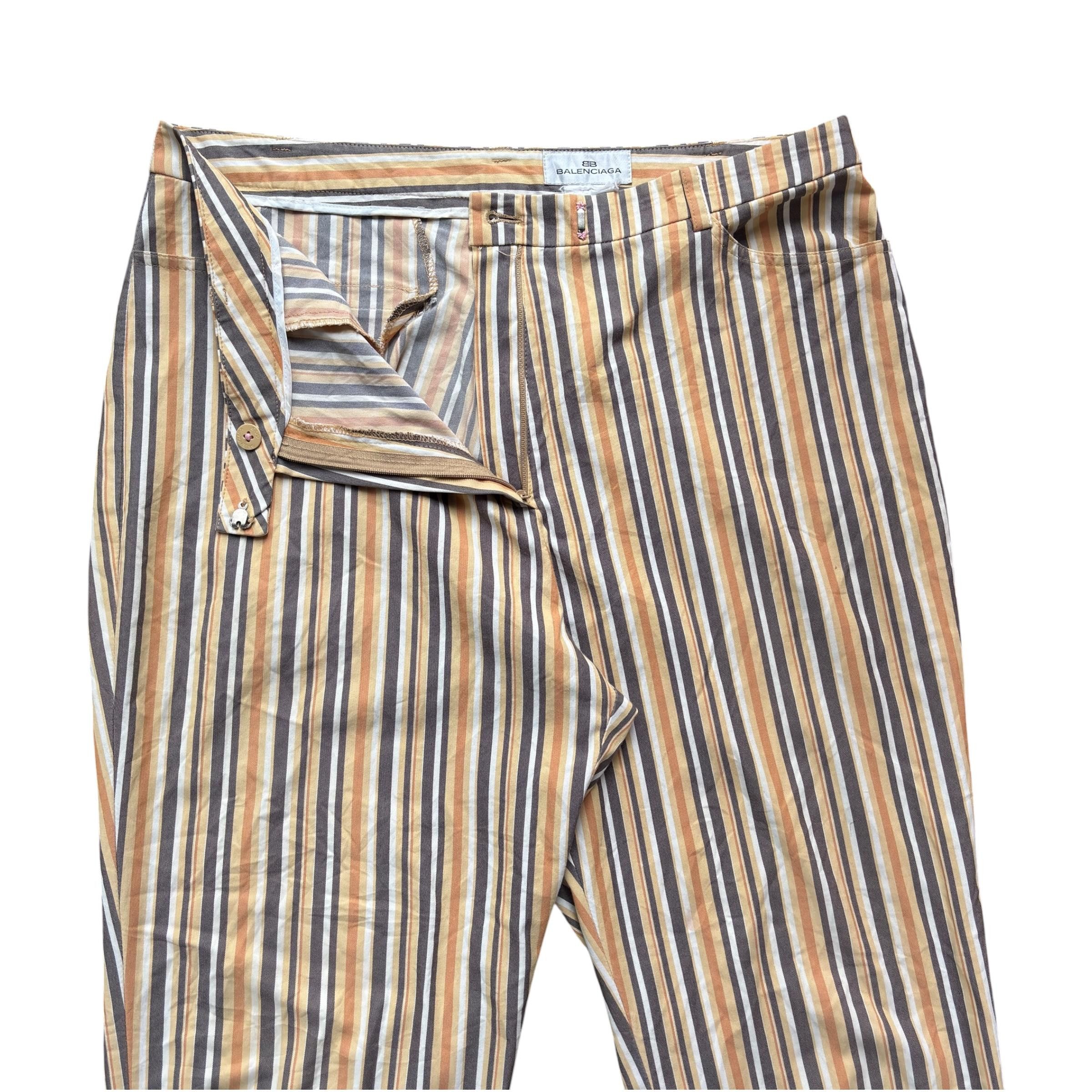 Balenciaga balenciaga yellow striped pants made in italy Size 24" / US 00 / IT 34 - 6 Thumbnail