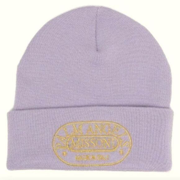 Missoni × Palm Angels Palm Angels x Missoni embroidered Wool Beanie Lilac Size ONE SIZE - 3 Thumbnail