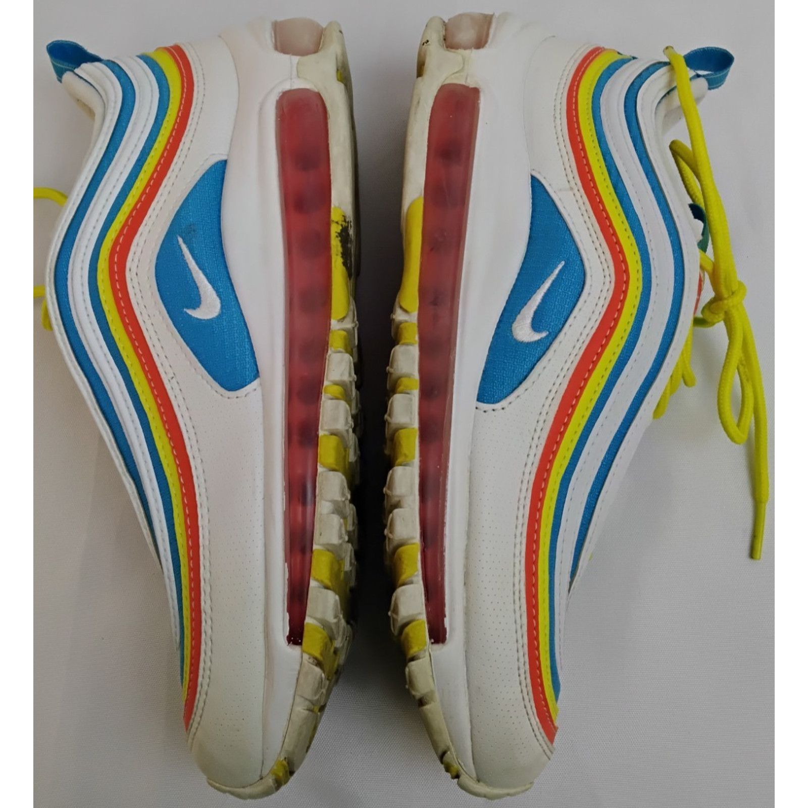 Nike Nike Air Max 97 Sneakers Youth Size 6 Blue/Orange White Size US 7 / IT 37 - 7 Thumbnail