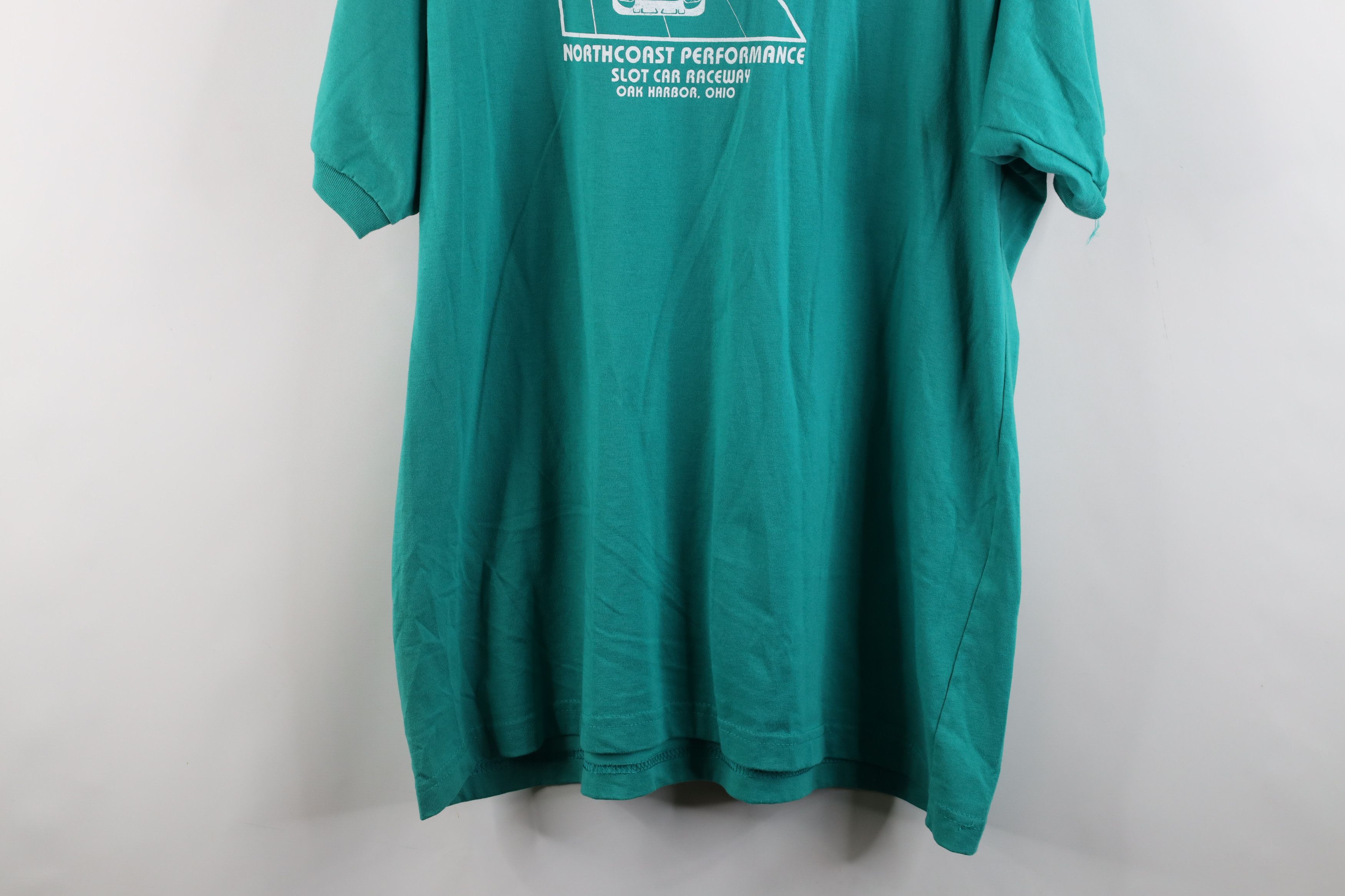 Vintage Vintage 90s Performance Slot Car Raceway Polo Shirt Teal USA Size US XL / EU 56 / 4 - 14 Thumbnail