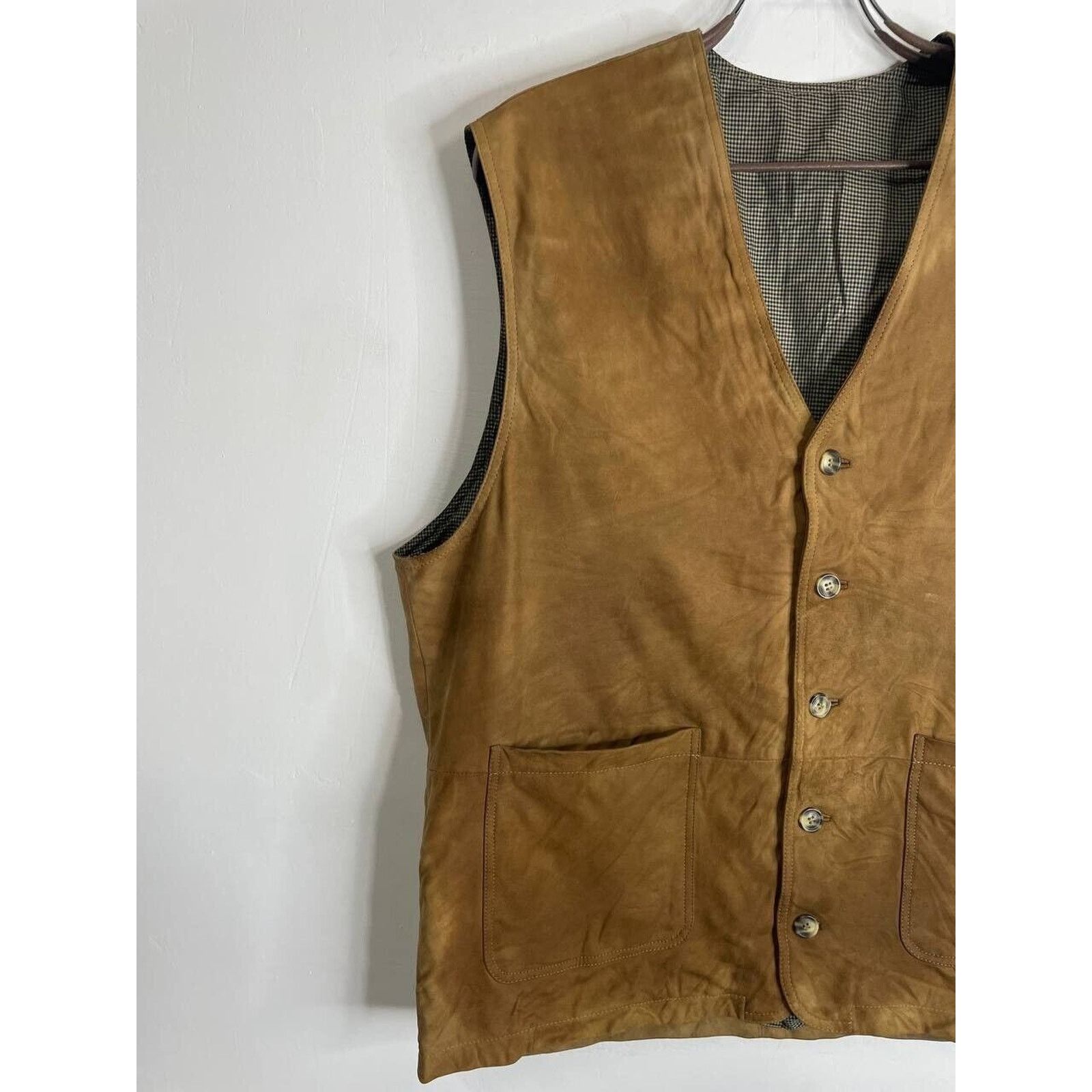 Vintage Vintage Suede Leather Vest Western Biker Cowboy Waistcoat Size US L / EU 52-54 / 3 - 2 Thumbnail