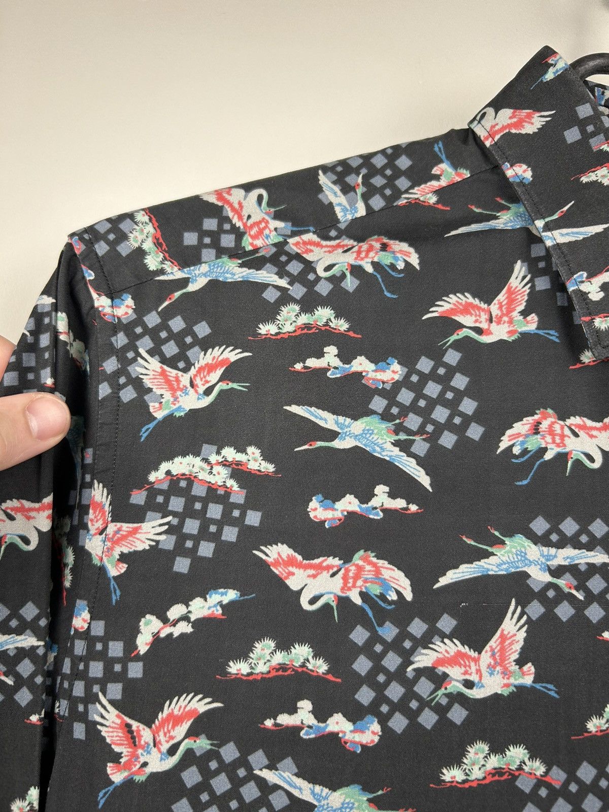 Lanvin Lanvin Evolutive Cranes Print Shirt Size US M / EU 48-50 / 2 - 6 Thumbnail