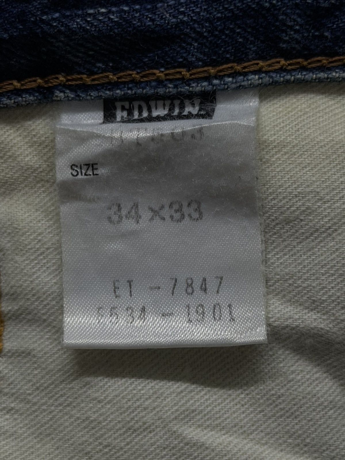 Edwin Vintage Edwin 503 Blue Trip Japan | Relaxed Straight | W37 Size US 37 - 13 Thumbnail