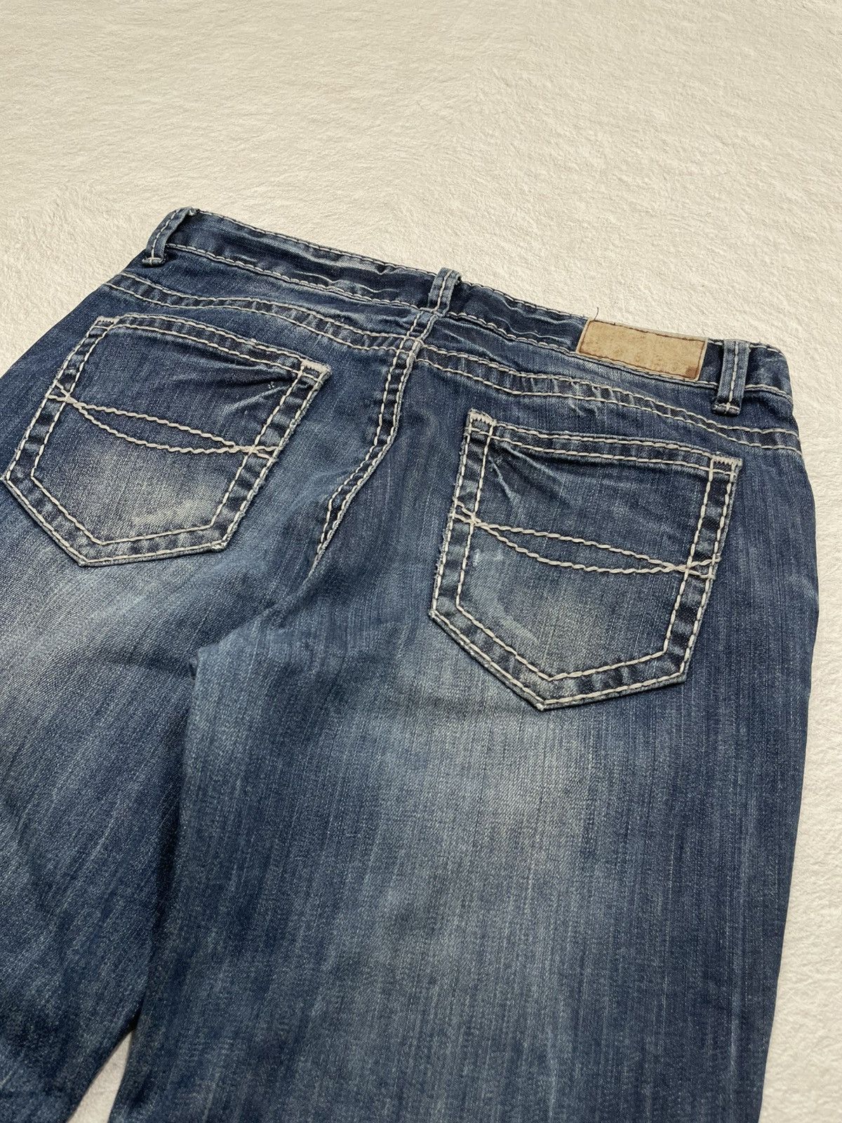 If Six Was Nine 2000s FRJ Blue Denim Washed y2k Size US 33 - 10 Thumbnail