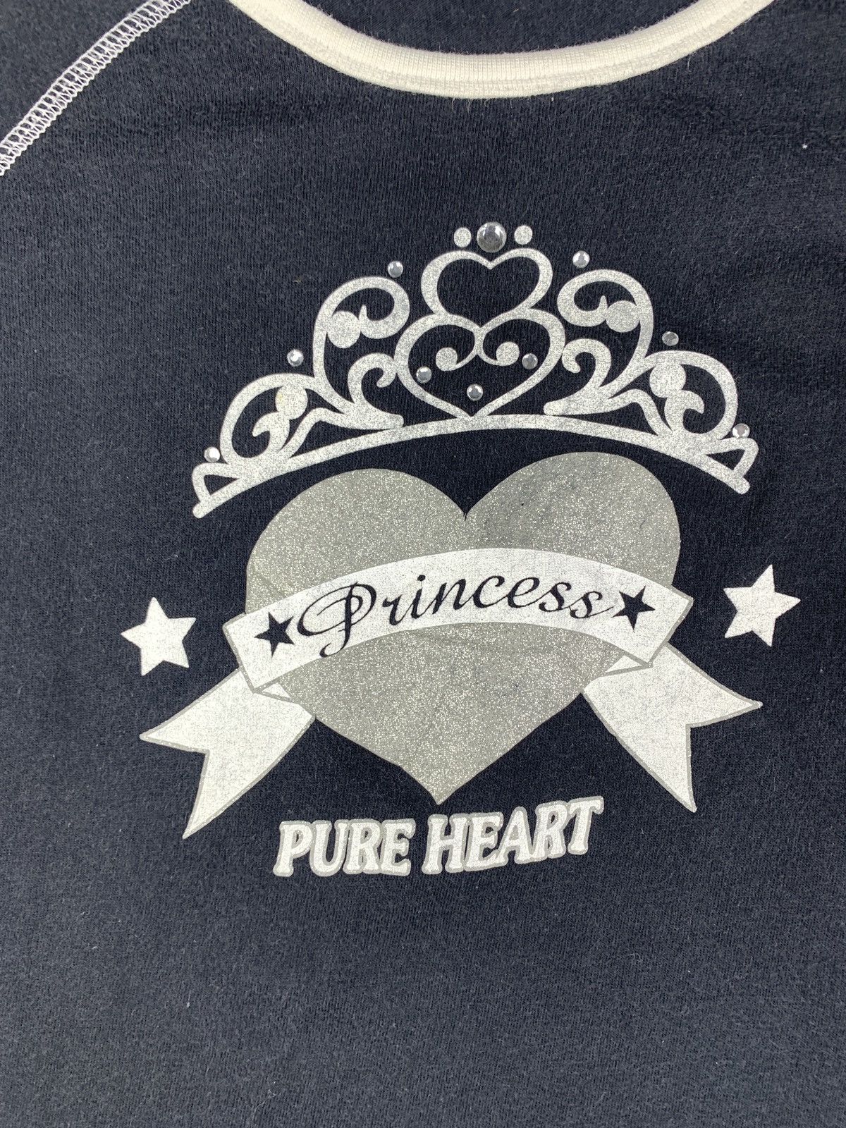 Japanese Brand y2k Elfin Doll Japan Royal Crown Heart Glitters Graphic Top Size S / US 4 / IT 40 - 3 Thumbnail
