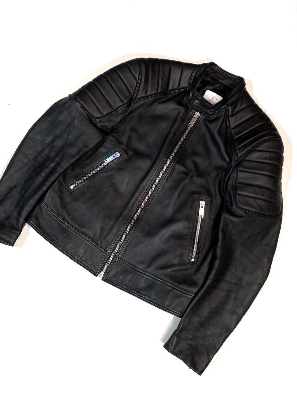Sandro Sandro Paris Men Leather Jacket Black Biker Motorcycle Size US M / EU 48-50 / 2 - 3 Thumbnail