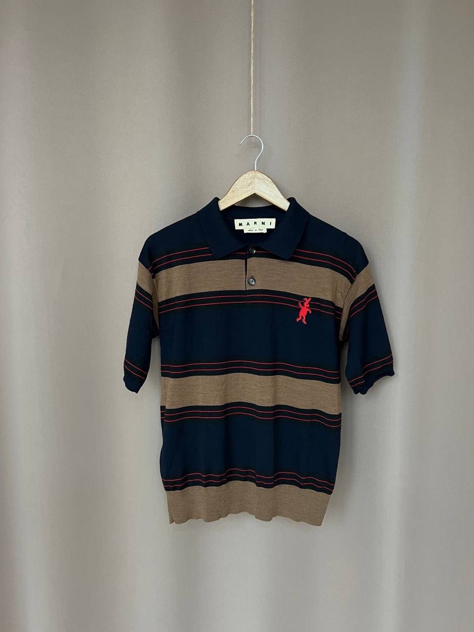 Marni Marni Wool Striped Polo Shirt Womens Size 48 Short Sleeve Size M / US 6-8 / IT 42-44 - 1 Thumbnail
