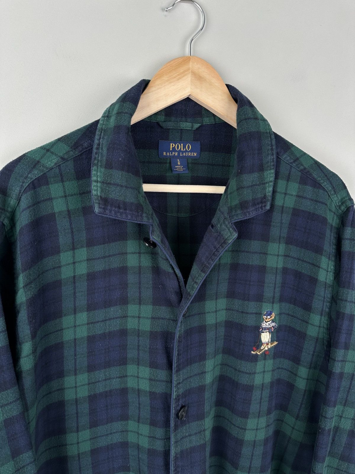 Polo Ralph Lauren Polo Ralph Lauren Teddy Bear Flannel Shirt Check Size US L / EU 52-54 / 3 - 6 Thumbnail