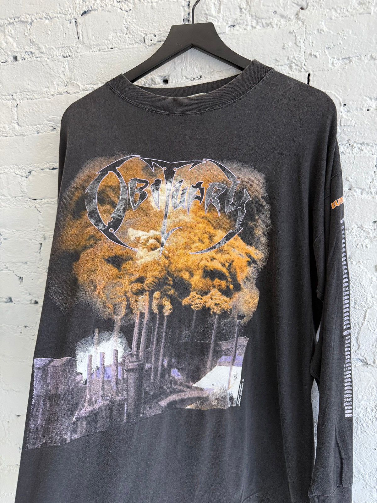 Vintage 1994 OBITUARY ‘EUROPEAN TOUR’ TEE Size US XL / EU 56 / 4 - 2 Thumbnail