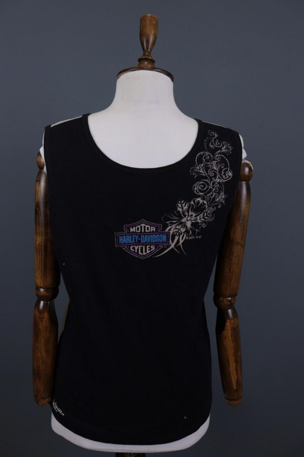 Designer Harley Davidson Beige Butterfly Top Tunic Shirt Size XL Size ONE SIZE - 9 Thumbnail