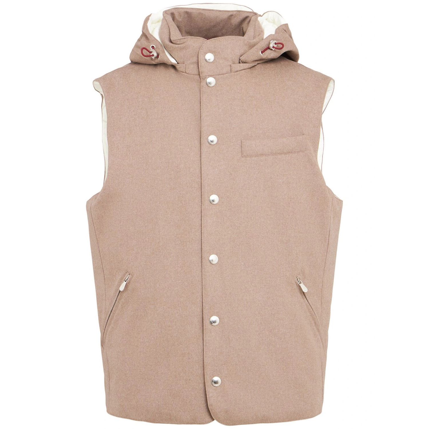 BRUNELLO CUCINELLI Beige Wool Vest New & Authentic (Men's si
