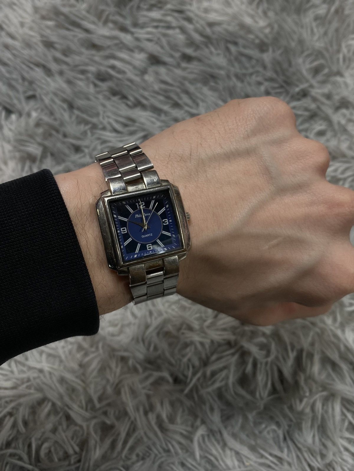 Japanese Brand Philip Persio Blue Dial Quartz Watch - Japanese Brand Size ONE SIZE - 12 Thumbnail