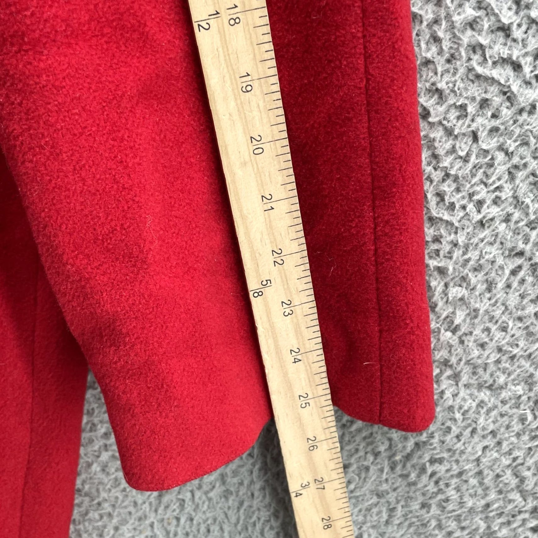 Vintage VINTAGE Westbound Cape Swing Pea Coat Women's 20 1960s 100% Wool Red Coat Classic Wool Capes - Size 3XL / US 20-22 - 5 Thumbnail