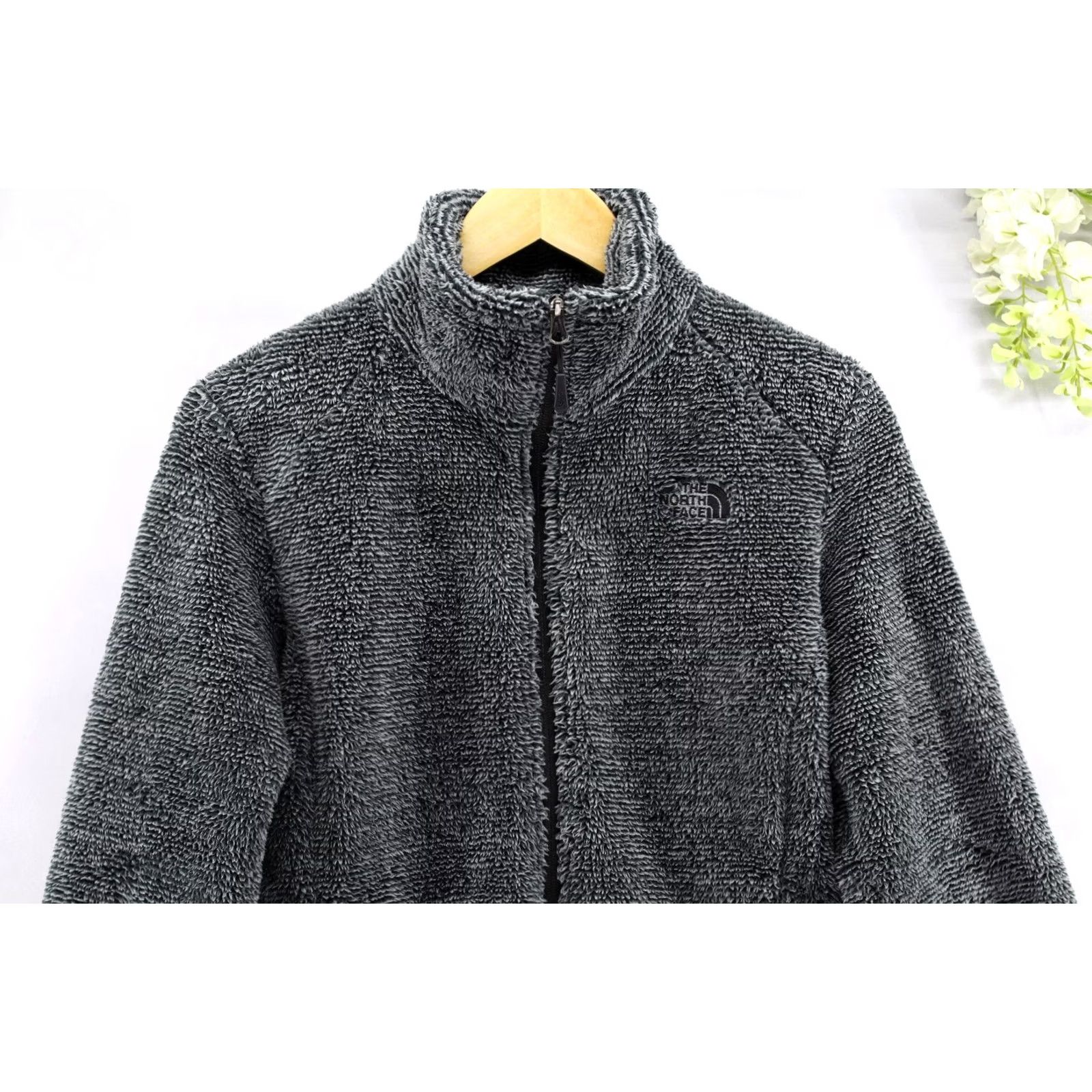 The North Face The North Face Jacket Women's Osito 2 Black Gray Sz M Mid Gray Stripe OSITO 2 Logo Embroidered Full Zip Fashion Everyday Mens Womens Girls Size M / US 6-8 / IT 42-44 - 3 Thumbnail