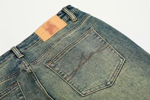 VIBE American distressed punk loose casual flared washed jeans Size US 34 / EU 50 - 6 Thumbnail
