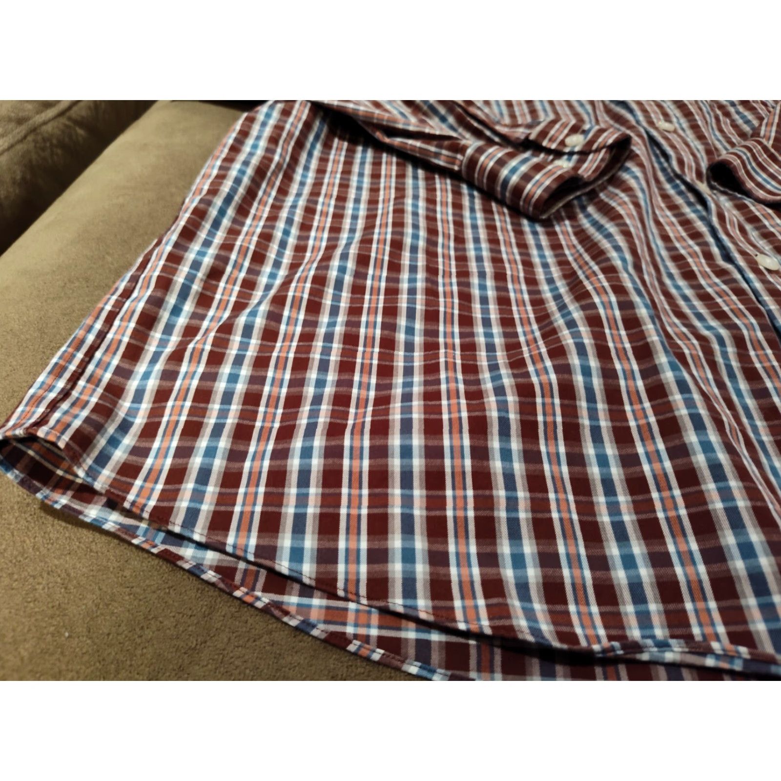 CO DULUTH TRADING CO Mens XL Tall Button-Down Shirt Plaid Red Blue Wrinkle Fighter Casual Workwear Multiple-Color Size US XL / EU 56 / 4 - 2 Thumbnail