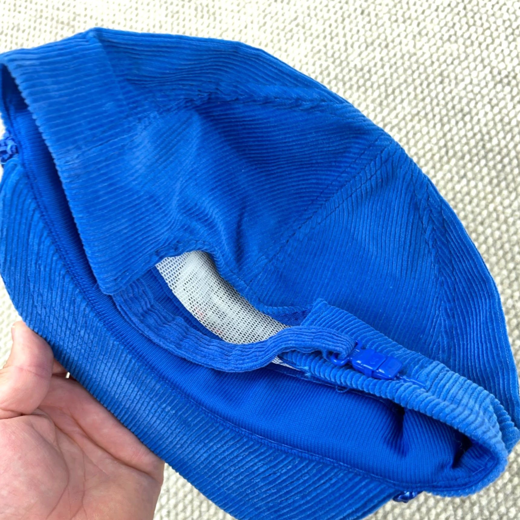 Vintage Vintage American Racing 90s Corduroy Trucker Hat Men Adjustable Blue Outdoor Cap Size ONE SIZE - 5 Thumbnail