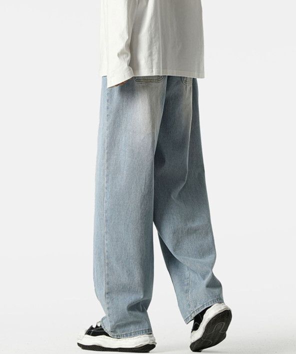 Japanese Brand American retro men's loose straight leg jeans Size US 32 / EU 48 - 5 Thumbnail