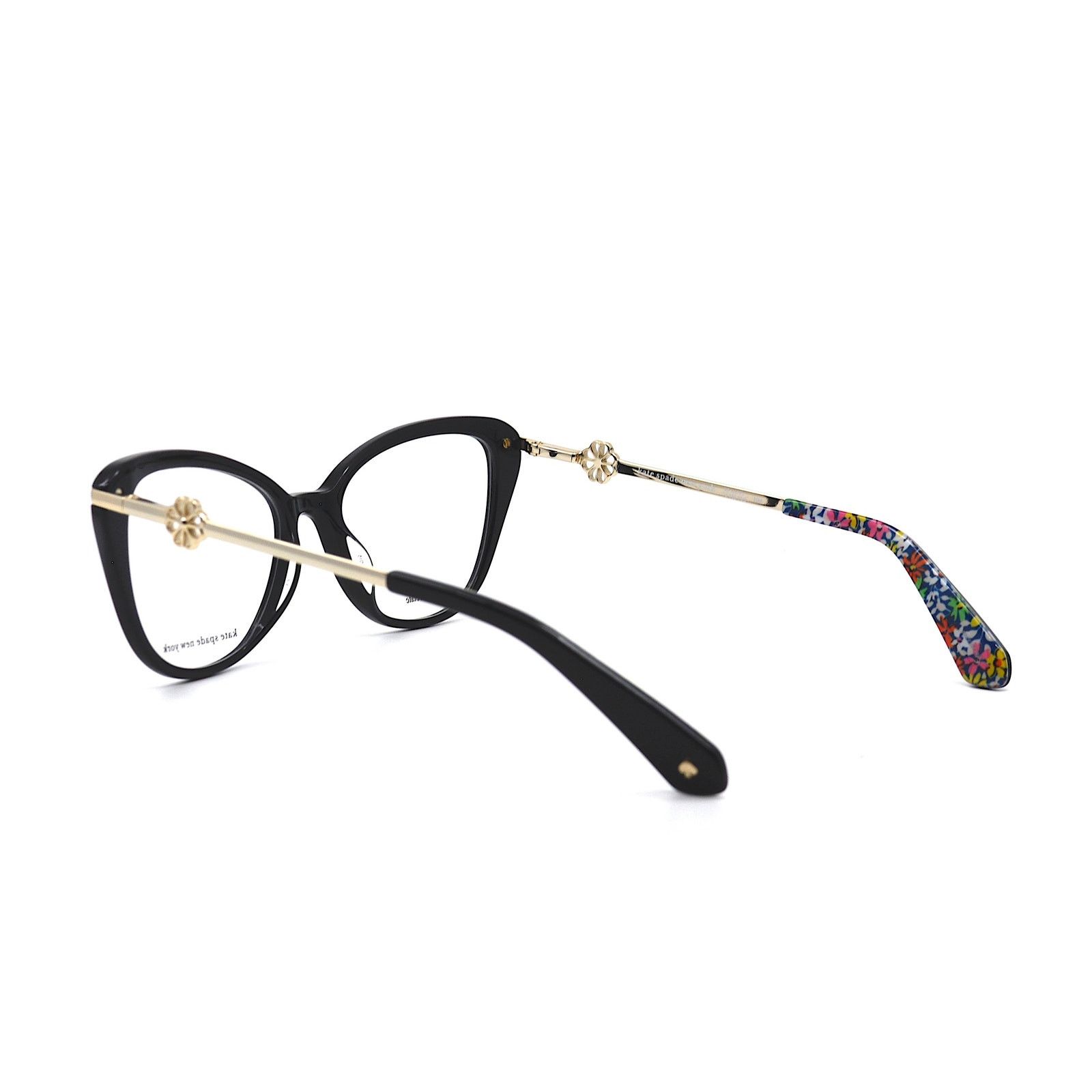 Kate Spade NEW KATE SPADE FLAVIA 807 BLACK GOLD EYEGLASSES FRAME Size ONE SIZE - 8 Thumbnail