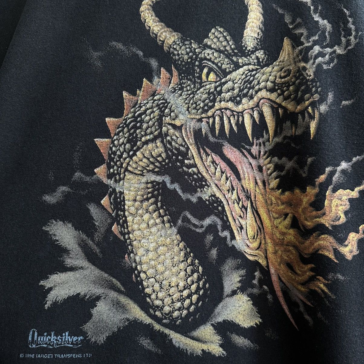 Quicksilver Vintage 1998 Quicksilver Dragon Fire Fantasy Graphic Tee Size US XL / EU 56 / 4 - 3 Thumbnail