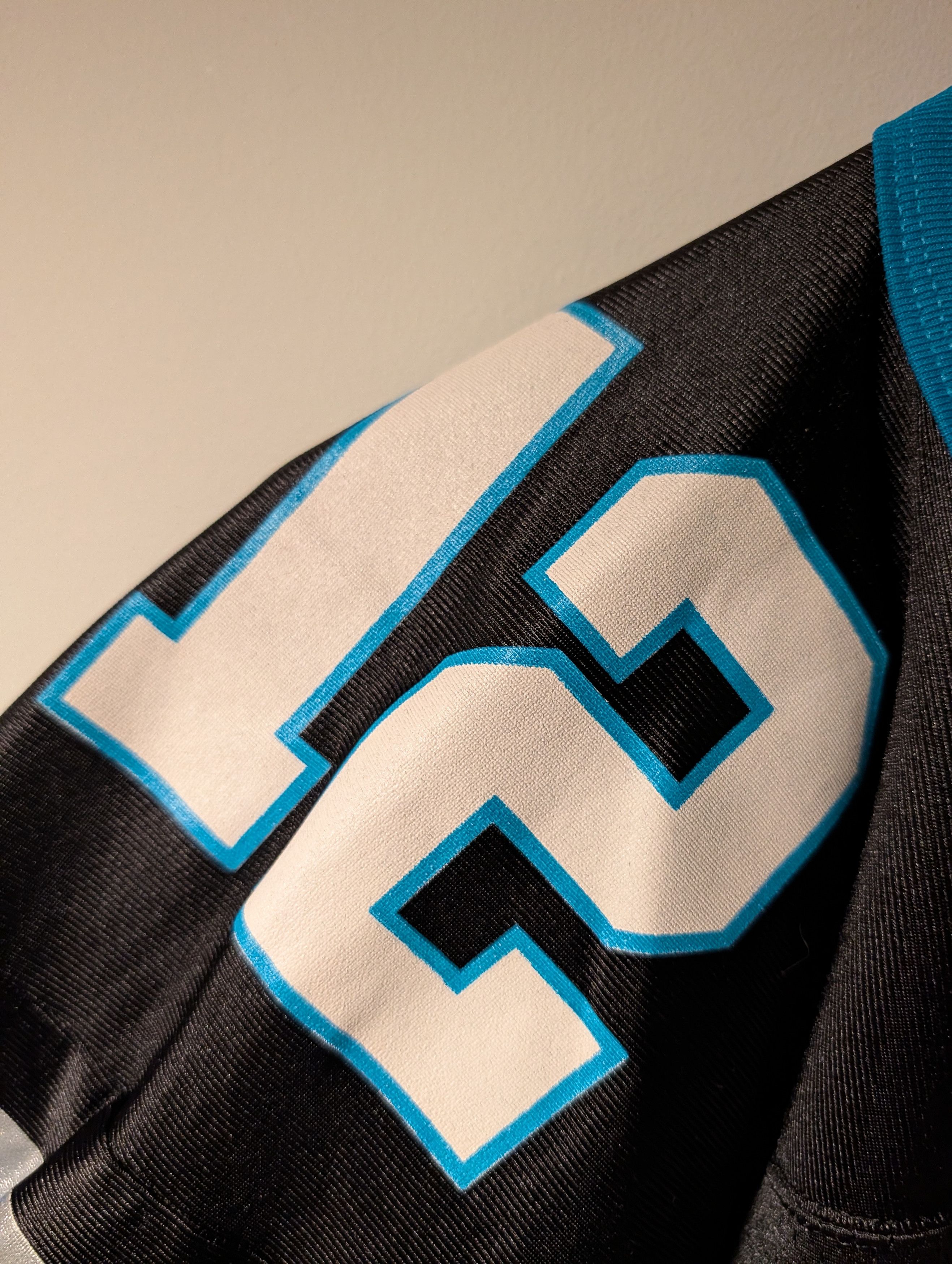 NFL Vintage Kerry Collins Carolina Panthers Athletic NFL Jersey Size US L / EU 52-54 / 3 - 10 Thumbnail