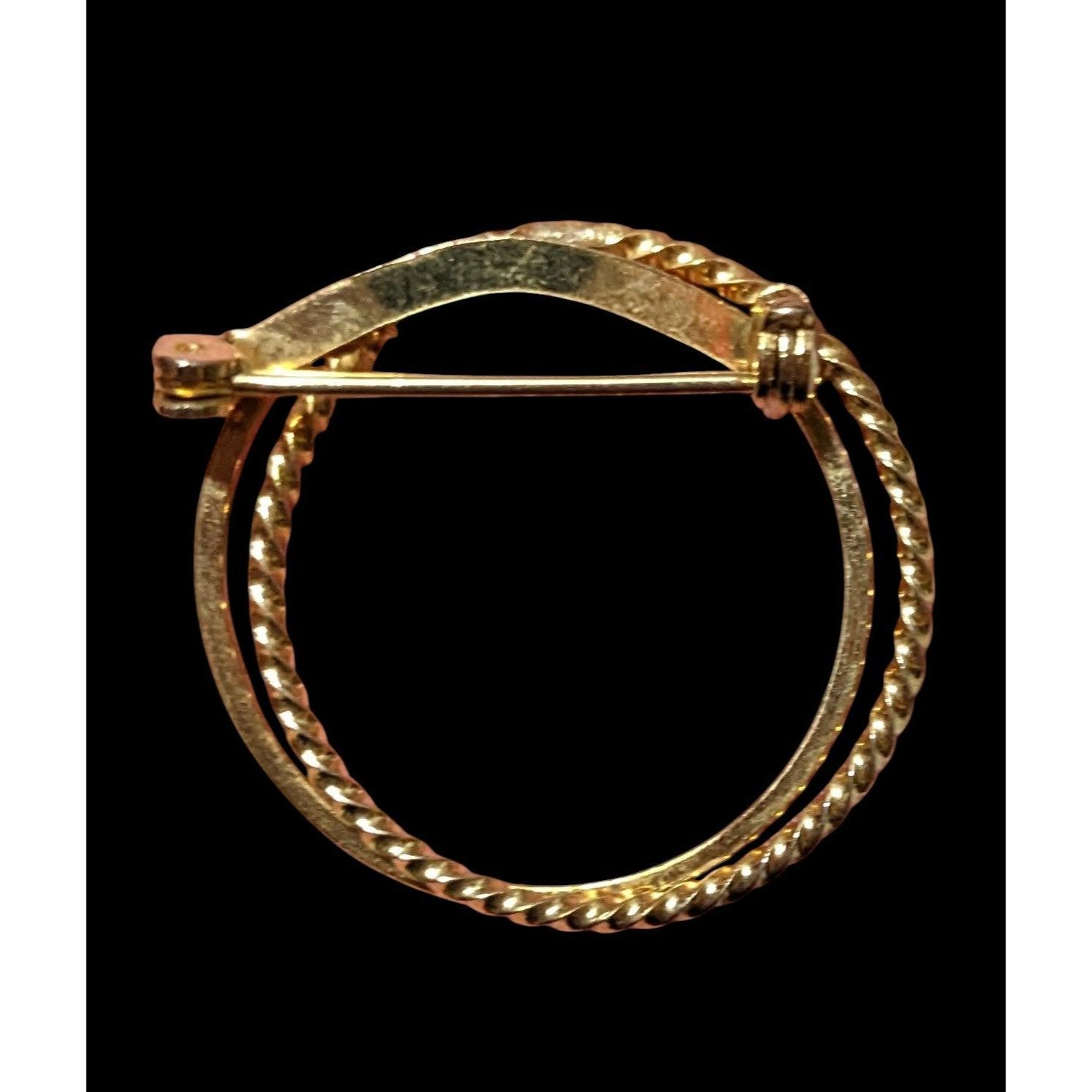 Other Gold Tone Double Layer Open Circle Brooch Size ONE SIZE - 3 Thumbnail