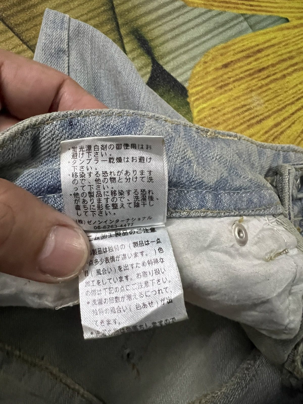 Japanese Brand 💥Flare💥Marna Clef De Sol Faded Distress Jean Size US 32 / EU 48 - 18 Thumbnail