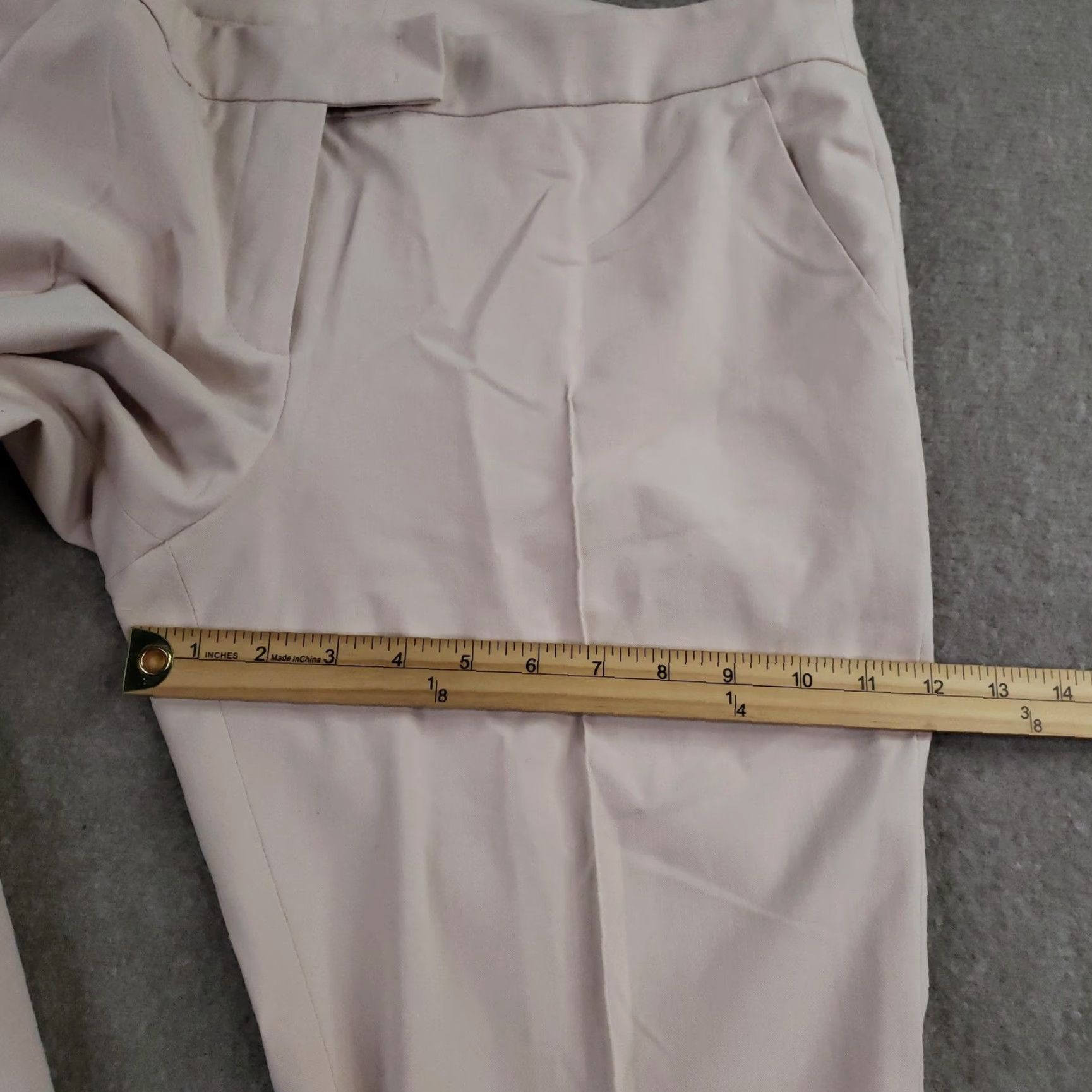 Vintage Akris Punto Dress Pants Womens 10 Pink Twill Pockets Slim Straight Office Business Size 32" / US 10 / IT 46 - 5 Thumbnail