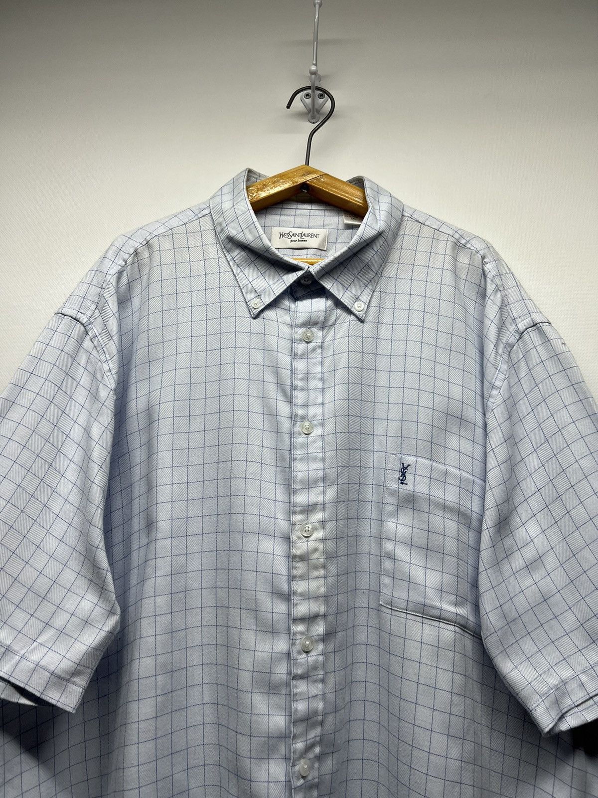 Vintage × Yves Saint Laurent Vintage Y2k Yves Saint Laurent YSL Striped Shirt 00’s Size US XXL / EU 58 / 5 - 2 Thumbnail