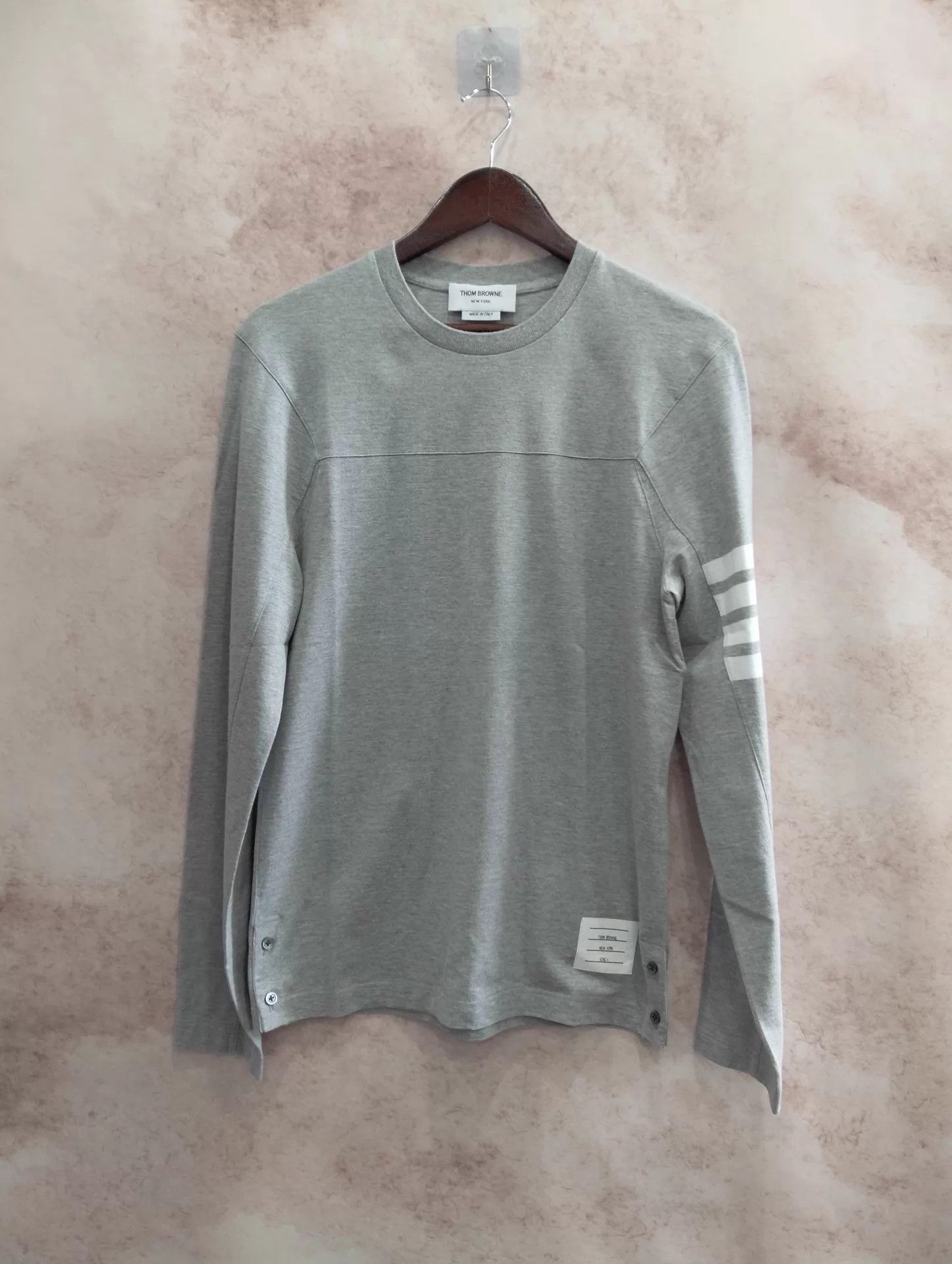 Thom Browne Thom Browne Gray Stripe Long Sleeve Shirt Size 1 Size US S / EU 44-46 / 1 - 1 Thumbnail