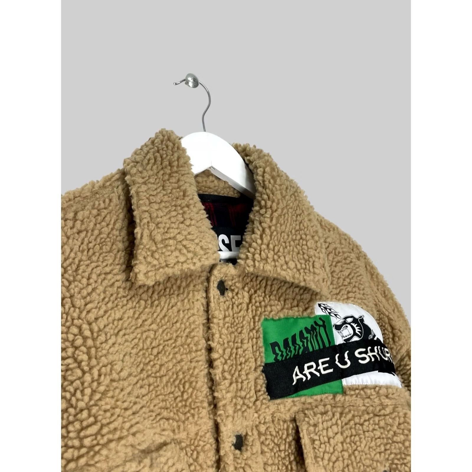 Diesel Diesel Jacket Sherpa Oversized Women L Beige Size L / US 10 / IT 46 - 3 Thumbnail
